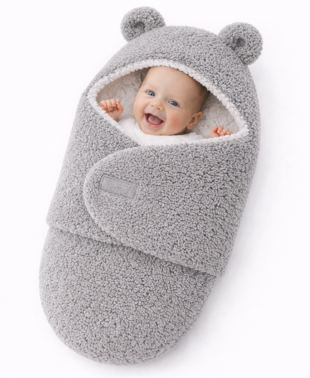 BRANDONN Baby Hooded Wrapper Blanket for Newborns (0–9 Months)
