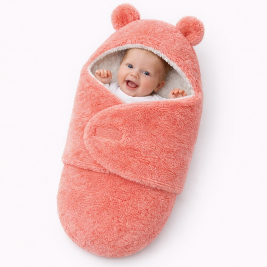 BRANDONN Hooded Baby Blanket & Bath Towel for Newborns (0–9 Months)