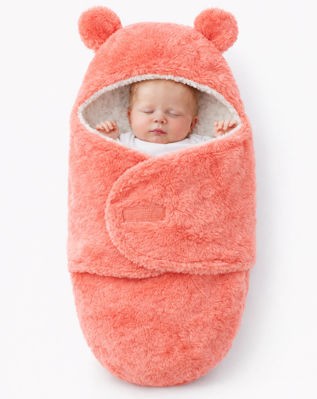 BRANDONN Baby Hooded Wrapper Blanket for Newborns (0–9 Months)