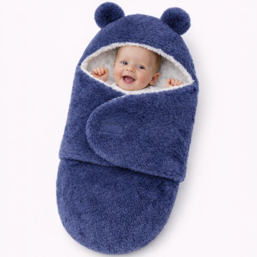 BRANDONN Hooded Baby Blanket & Bath Towel for Newborns (0–9 Months)