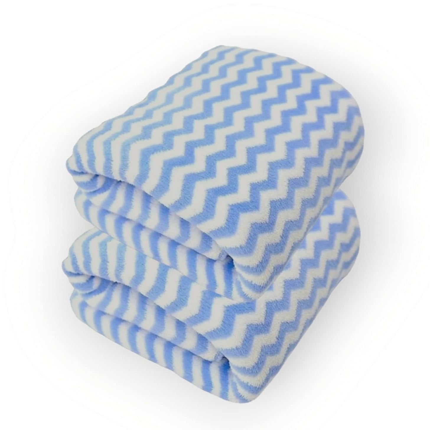 First Kick Luxury Microfiber Bath Baby Towel Super Absorbent, Fade-Resistent, Ultra Soft (Zig-Zag) - L 110 cm x B 50 cm - Beige