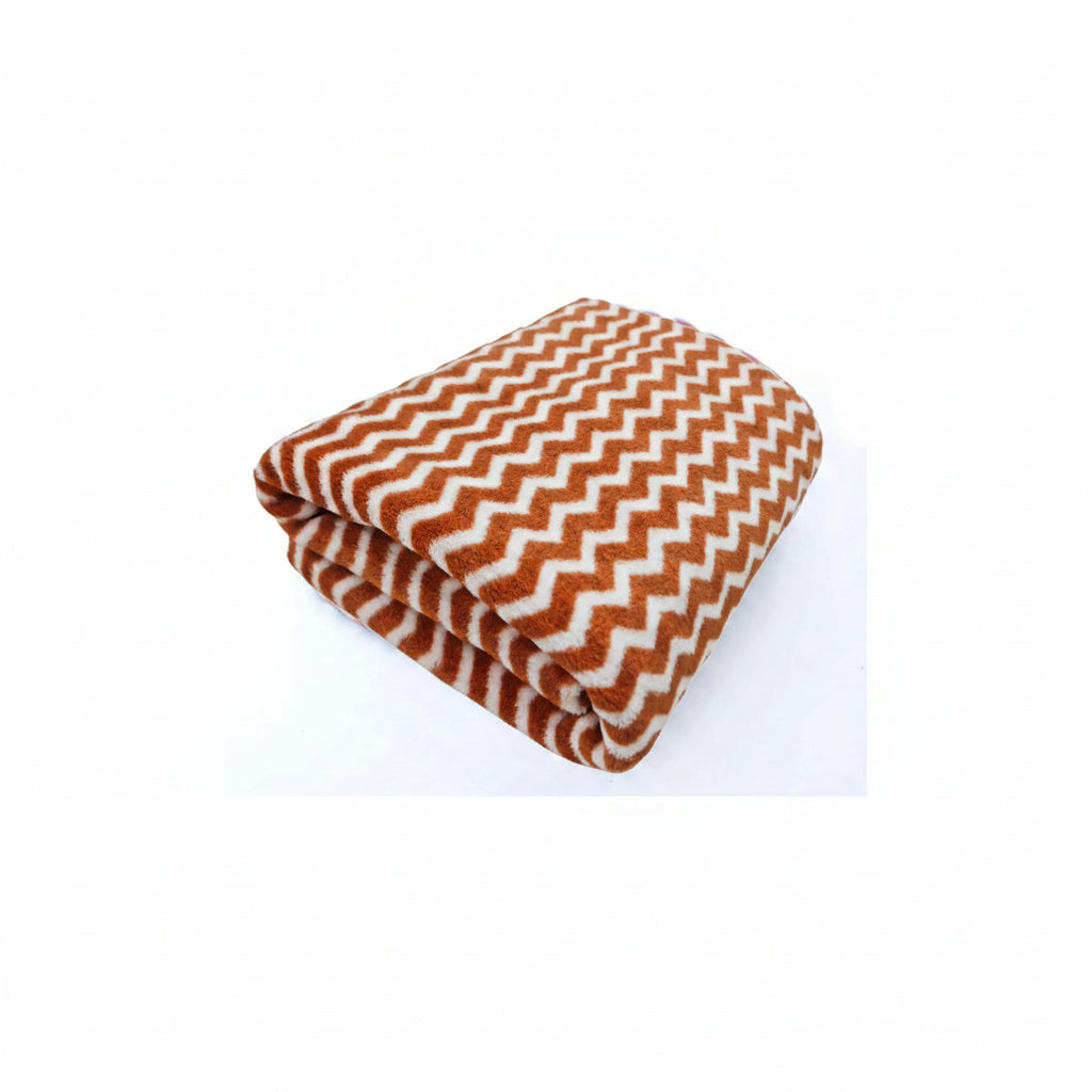 First Kick Luxury Microfiber Bath Baby Towel Super Absorbent, Fade-Resistent, Ultra Soft (Zig-Zag) - L 110 cm x B 50 cm - Beige