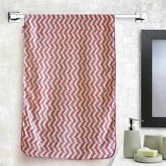 First Kick Luxury Microfiber Bath Baby Towel Super Absorbent, Fade-Resistent, Ultra Soft (Zig-Zag) - L 110 cm x B 50 cm - Beige