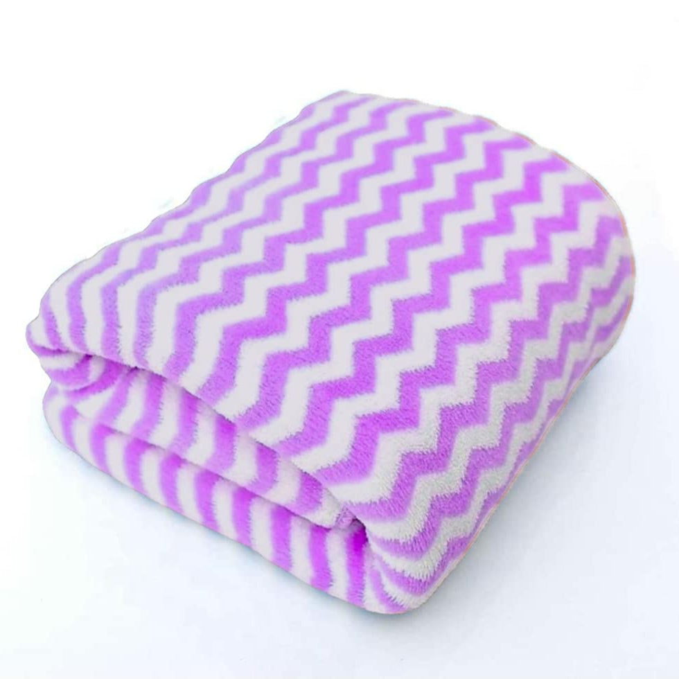 First Kick Luxury Microfiber Bath Baby Towel Super Absorbent, Fade-Resistent, Ultra Soft (Zig-Zag) - L 110 cm x B 50 cm - Beige