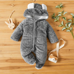 First Kick Baby Wearable Sleeping Bag New Born Hooded Snap Button Closer Security Bag (6-9 Months, Grey)