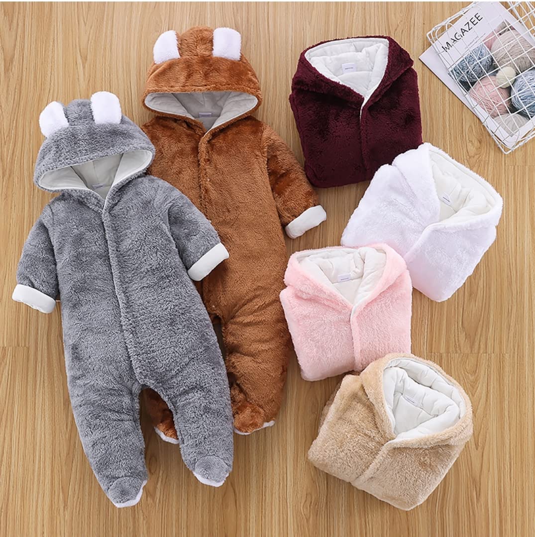 First Kick Baby Wearable Sleeping Bag New Born Hooded Snap Button Closer Security Bag (6-9 Months, Grey)