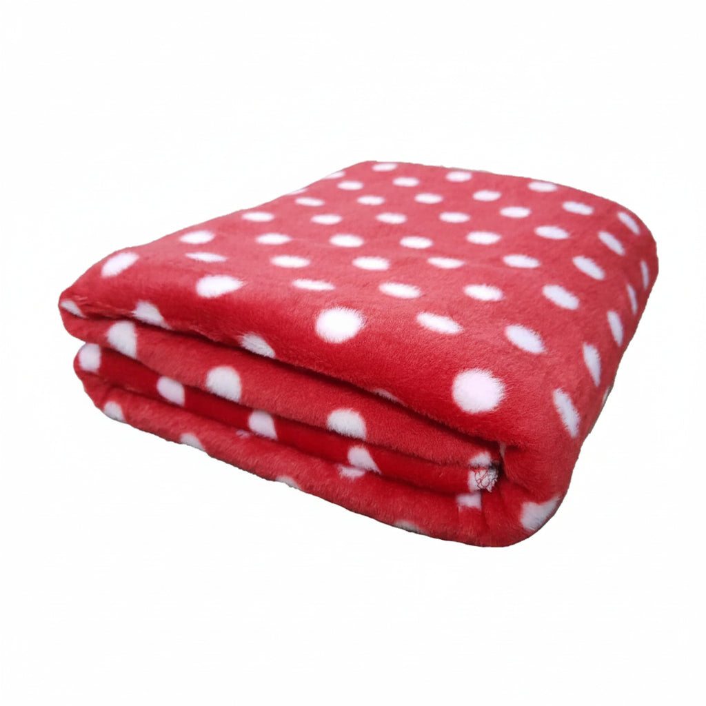 First Kick Baby Blankets New Born Combo Pack of Polka Printed Wrapper Durable Polyester Towel Cum Baby Sleep Crib Wrapping Sheet (100 cm x 75cm, 0-12 Months) Pack of 2