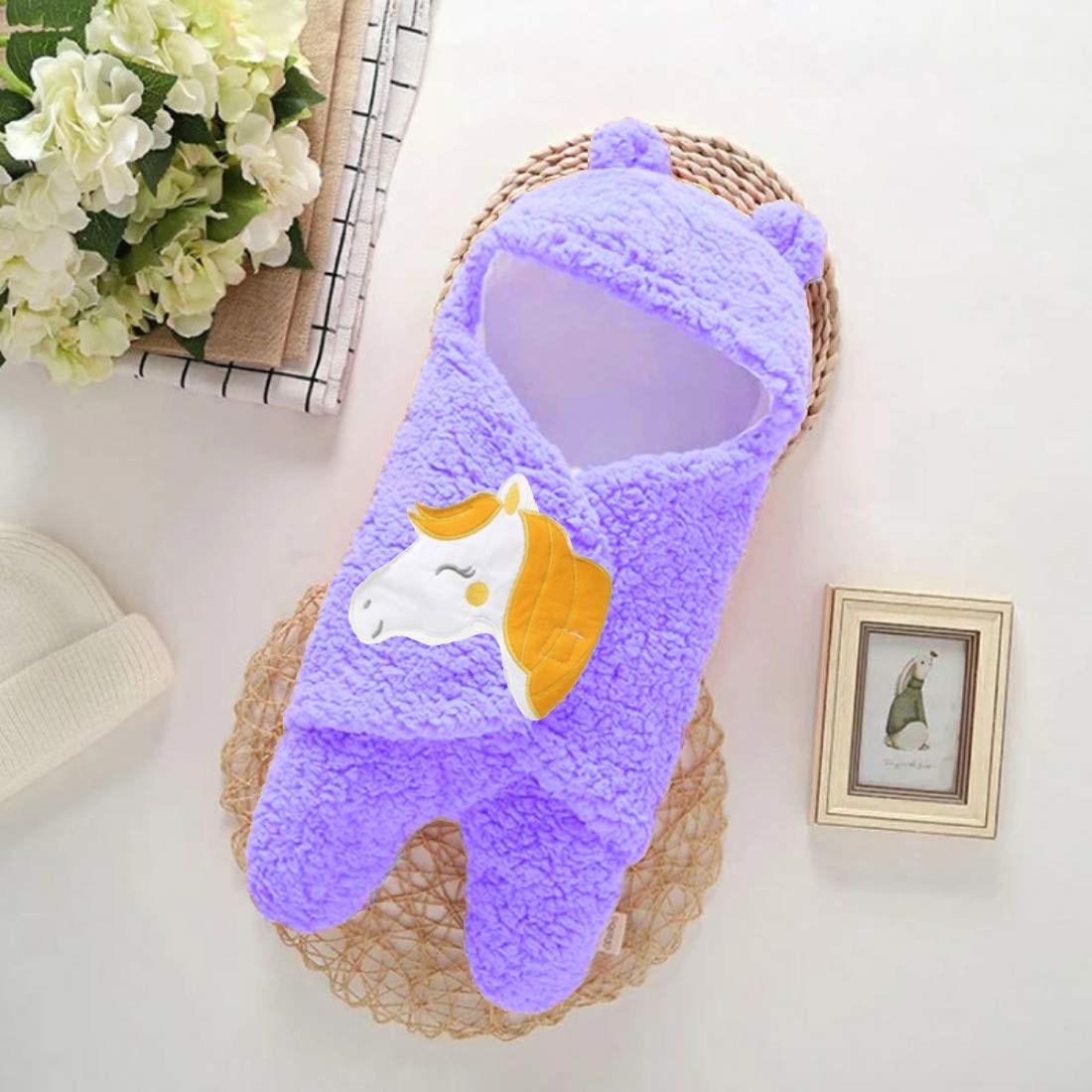First Kick Baby Blanket Newborn Gift Pack of Swaddle Wrapper, 0-9 Months, Length 68 cm x Width 68 cm