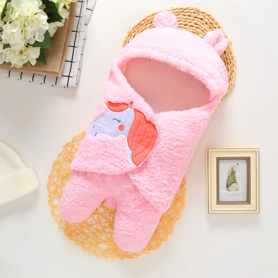First Kick Baby Blanket Newborn Gift Pack of Swaddle Wrapper, 0-9 Months, Length 68 cm x Width 68 cm