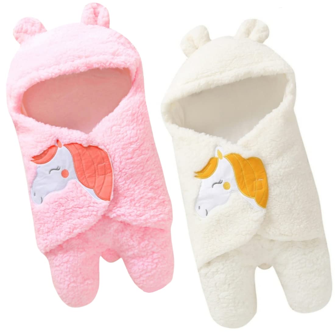 First Kick Baby Blanket Newborn Gift Pack of Swaddle Wrapper, 0-9 Months, Length 68 cm x Width 68 cm