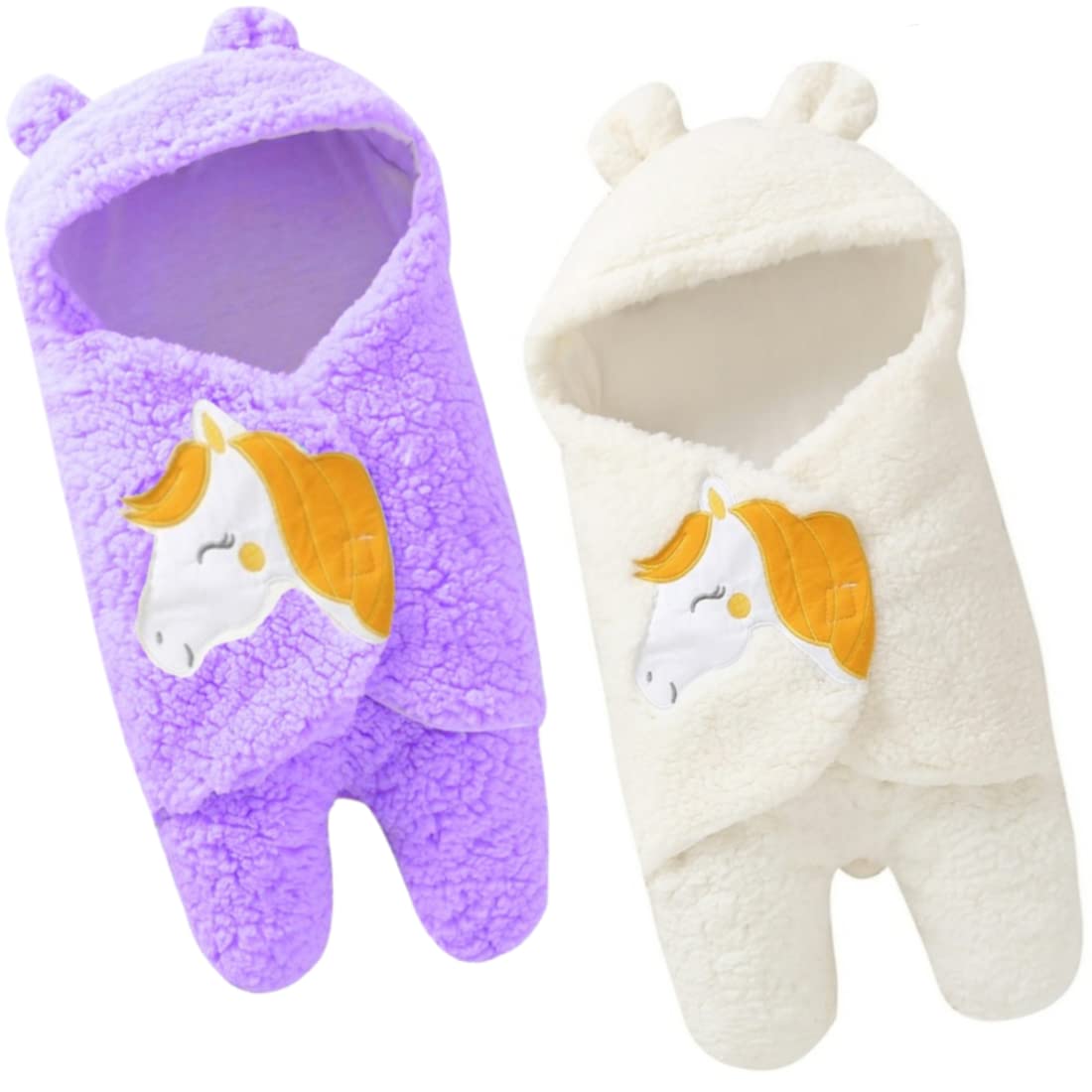 First Kick Baby Blanket Newborn Gift Pack of Swaddle Wrapper, 0-9 Months, Length 68 cm x Width 68 cm