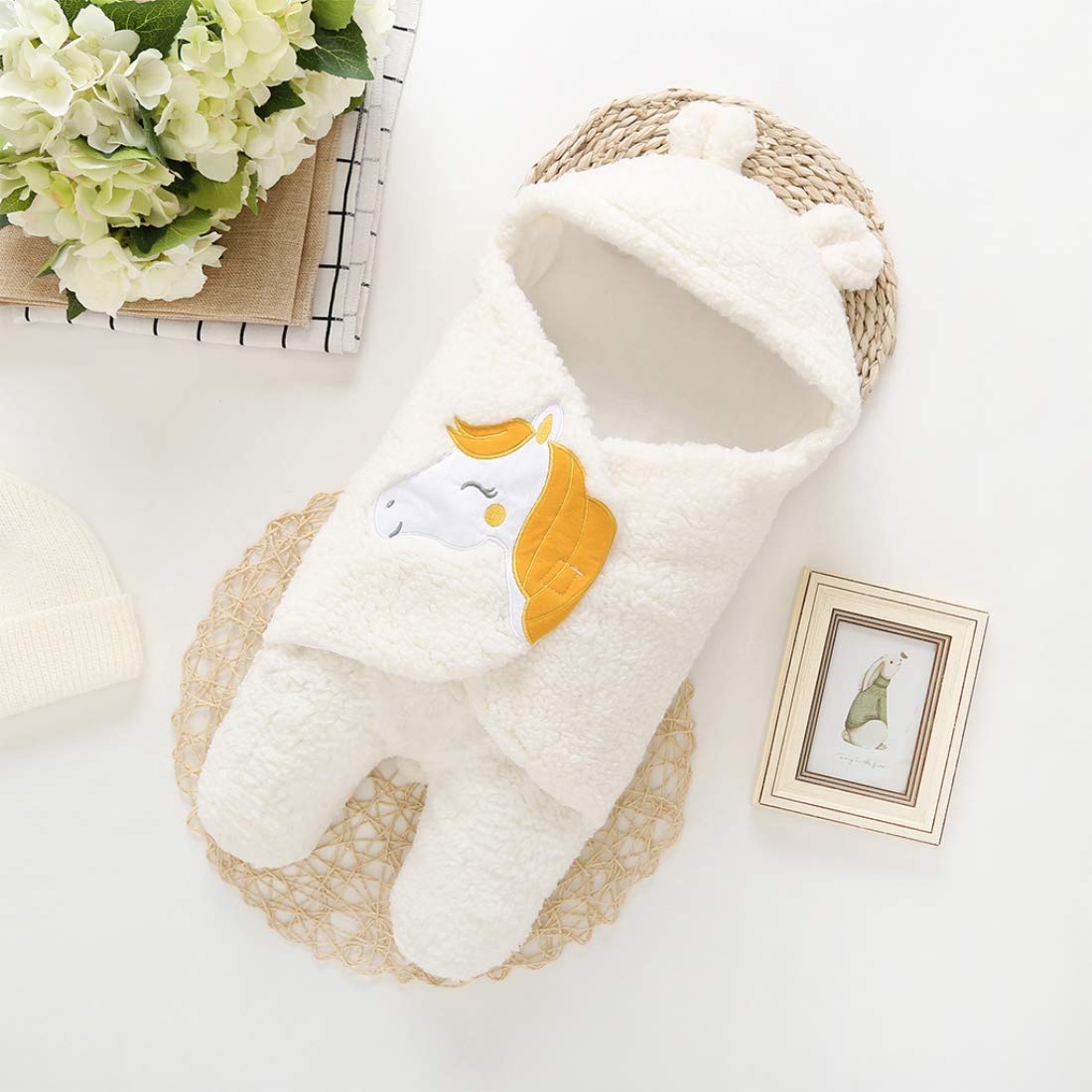 First Kick Baby Blanket Newborn Gift Pack of Swaddle Wrapper, 0-9 Months, Length 68 cm x Width 68 cm