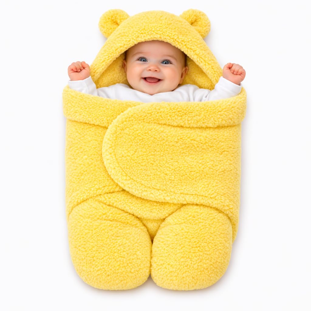 First Kick Baby Blanket Newborn Gift Pack of Swaddle Wrapper, 0-9 Months, Length 68 cm x Width 68 cm