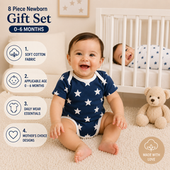 BRANDONN Presents New Born Baby Summer Wear Baby Clothes 8 Pcs Sets 100% Cotton Baby Boys Girls Unisex Baby Cotton/Summer Suit Infant Clothes First Gift for New Born Baby…