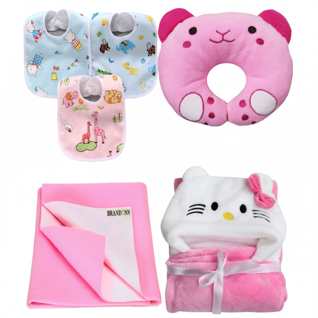 First Kick New Born Baby Gift Set Combo Pack for Baby Boys and Baby Girls Pack of 2 Pcs Blue Dogs