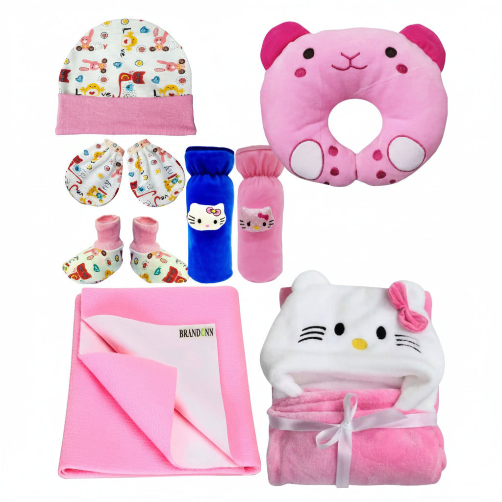 First Kick New Born Baby Gift Set Combo Pack for Baby Boys and Baby Girls Pack of 2 Pcs Blue Dogs