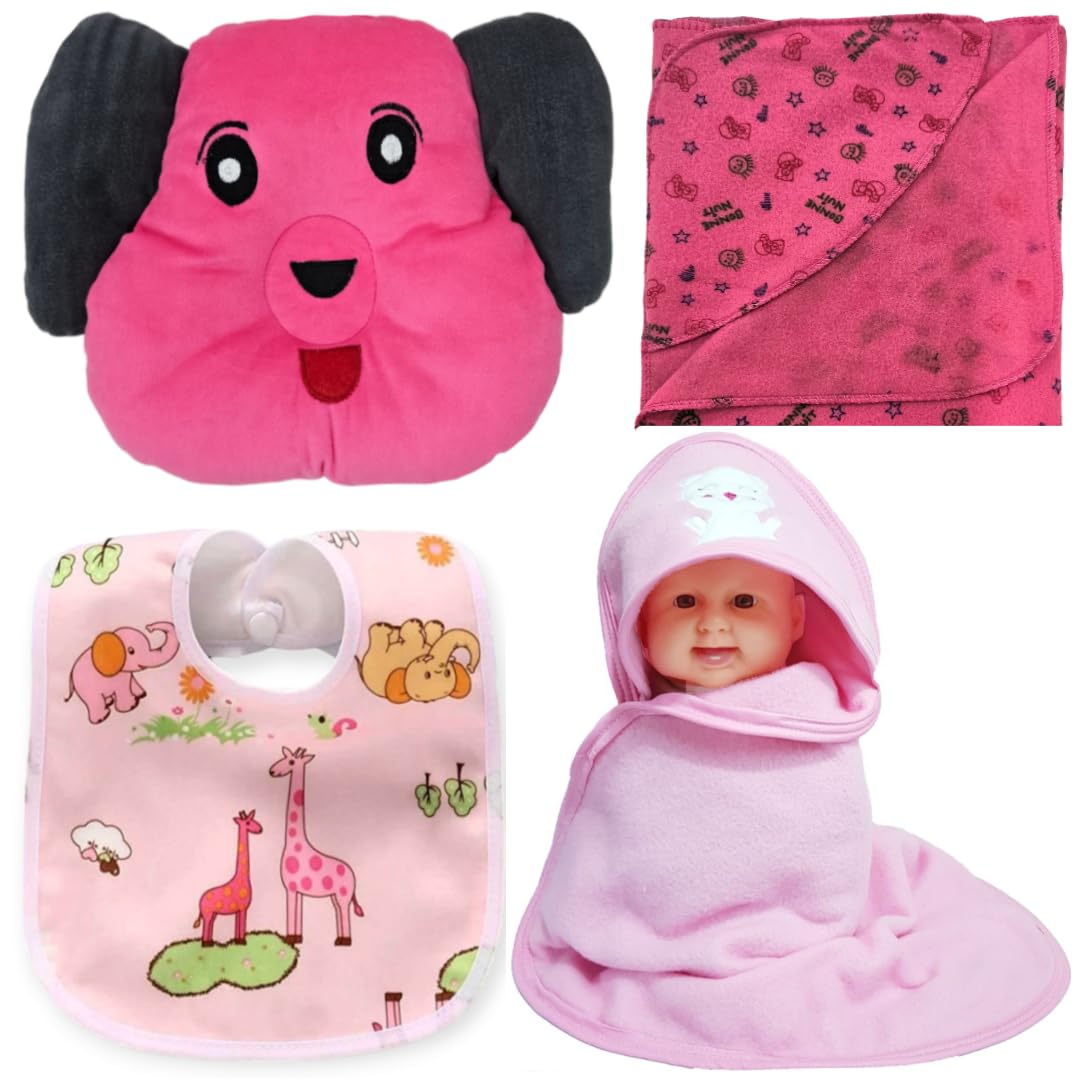 First Kick New Born Baby Gift Set Combo Pack for Baby Boys and Baby Girls Pack of 2 Pcs Blue Dogs