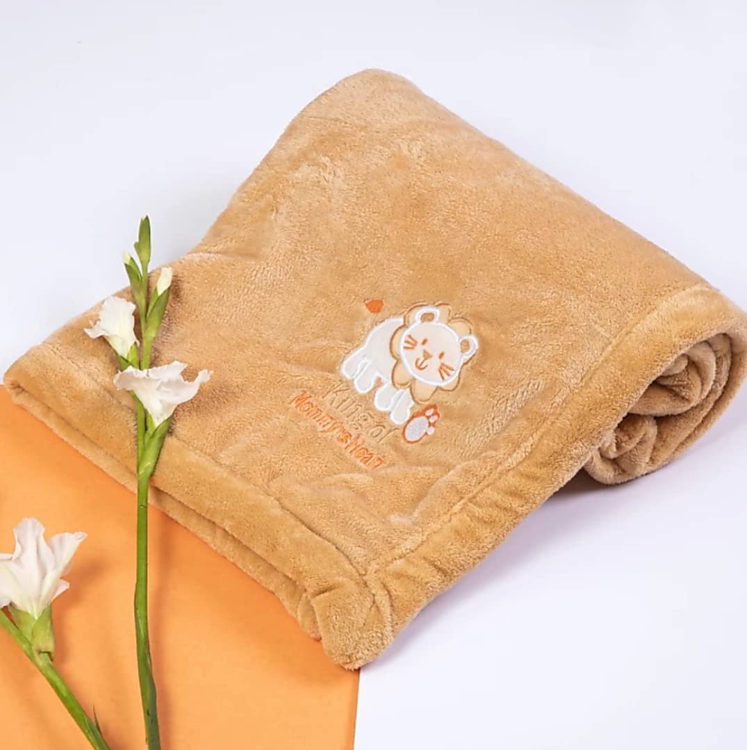 First Kick Polyester Baby Bath Towel New Born Pack of Soft Bath Towel Wrapper for Baby Boys and Baby Girls 100 cm x 80 cm, 0-36 Months Set of 1 Pieces