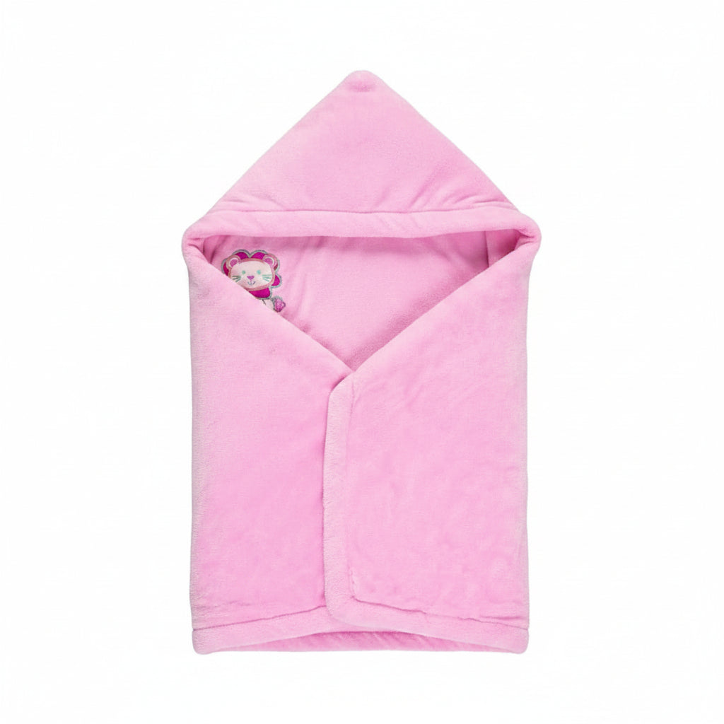 First Kick Polyester Baby Bath Towel New Born Pack of Soft Bath Towel Wrapper for Baby Boys and Baby Girls 100 cm x 80 cm, 0-36 Months Set of 1 Pieces