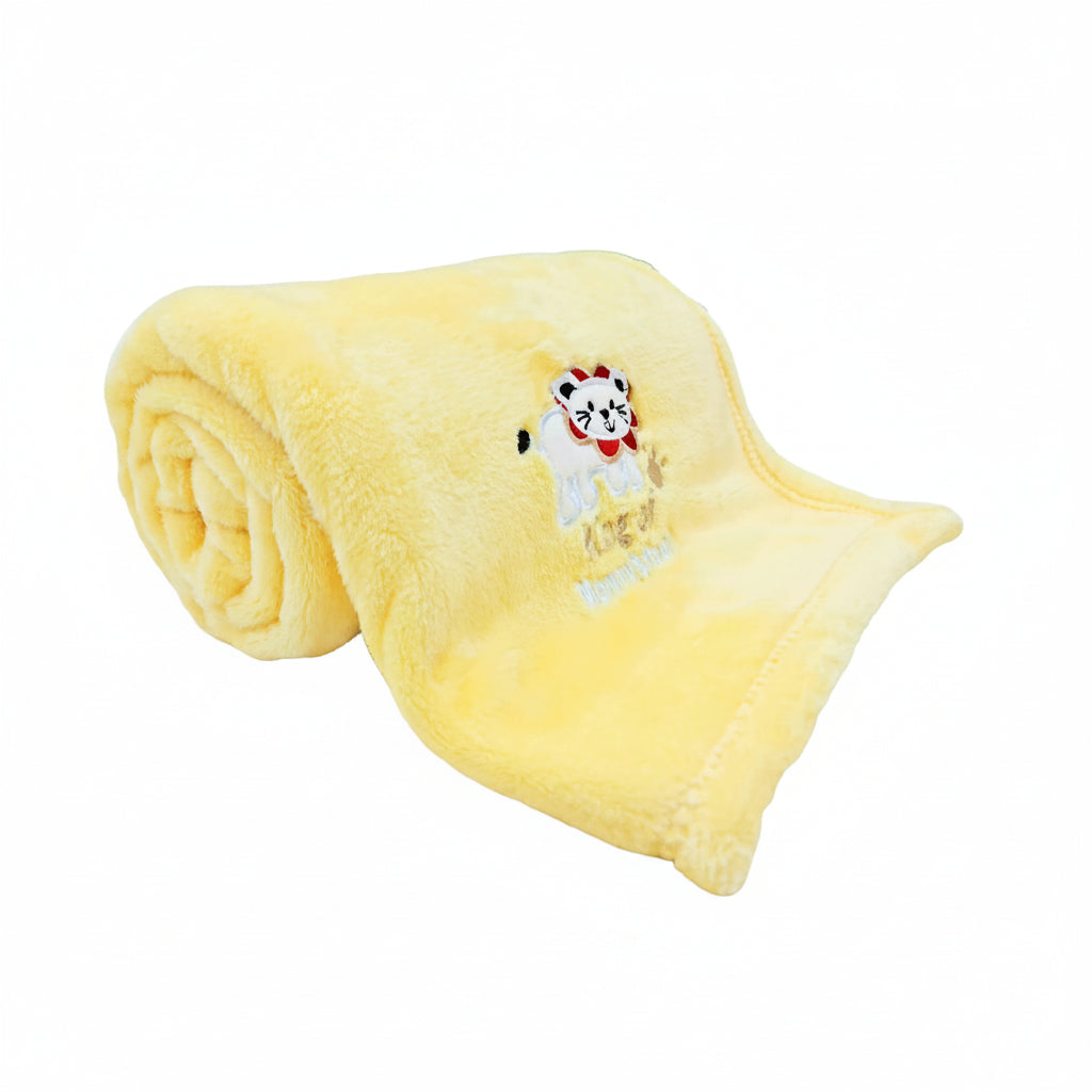 First Kick Polyester Baby Bath Towel New Born Pack of Soft Bath Towel Wrapper for Baby Boys and Baby Girls 100 cm x 80 cm, 0-36 Months Set of 1 Pieces