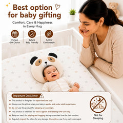 First Kick Baby Feeding Pillow for Breastfeeding & Bottle Feeding, Ergonomic Nursing Support Cushion, Soft Neck Support Pillow, Portable Aid for Newborns, & Moms
