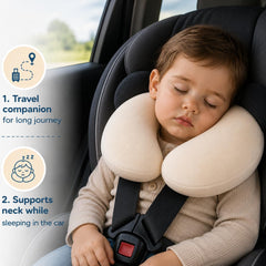 First Kick Baby Feeding Pillow for Breastfeeding & Bottle Feeding, Ergonomic Nursing Support Cushion, Soft Neck Support Pillow, Portable Aid for Newborns, & Moms