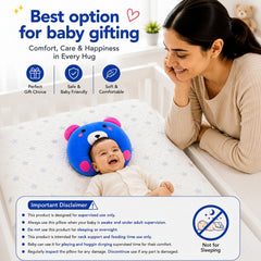 First Kick Baby Feeding Pillow for Breastfeeding & Bottle Feeding, Ergonomic Nursing Support Cushion, Soft Neck Support Pillow, Portable Aid for Newborns, & Moms