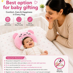 First Kick Baby Feeding Pillow for Breastfeeding & Bottle Feeding, Ergonomic Nursing Support Cushion, Soft Neck Support Pillow, Portable Aid for Newborns, & Moms