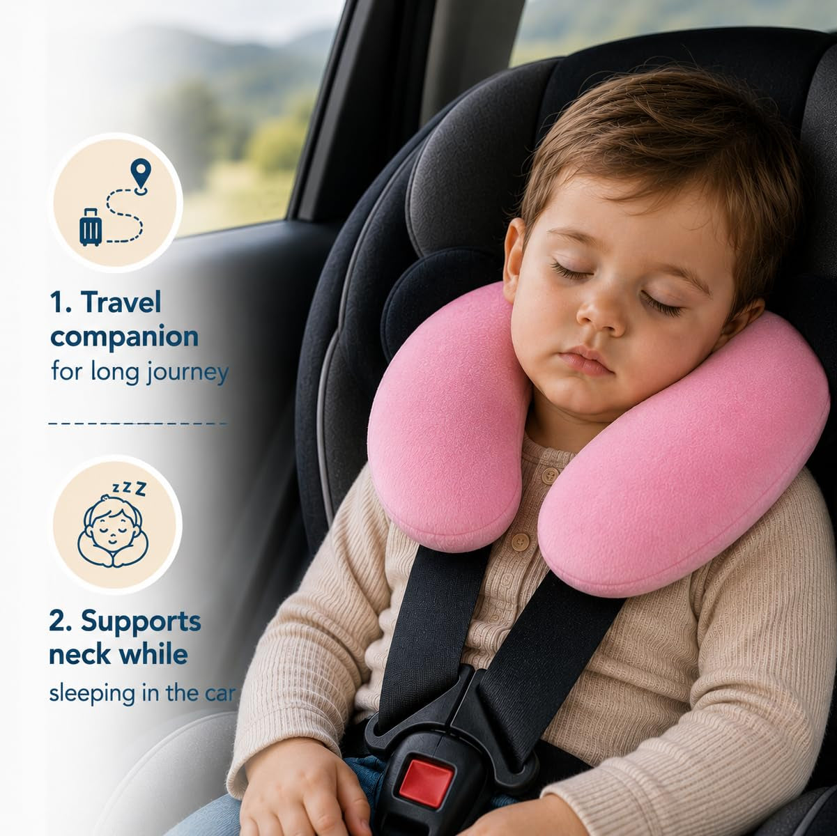 First Kick Baby Feeding Pillow for Breastfeeding & Bottle Feeding, Ergonomic Nursing Support Cushion, Soft Neck Support Pillow, Portable Aid for Newborns, & Moms