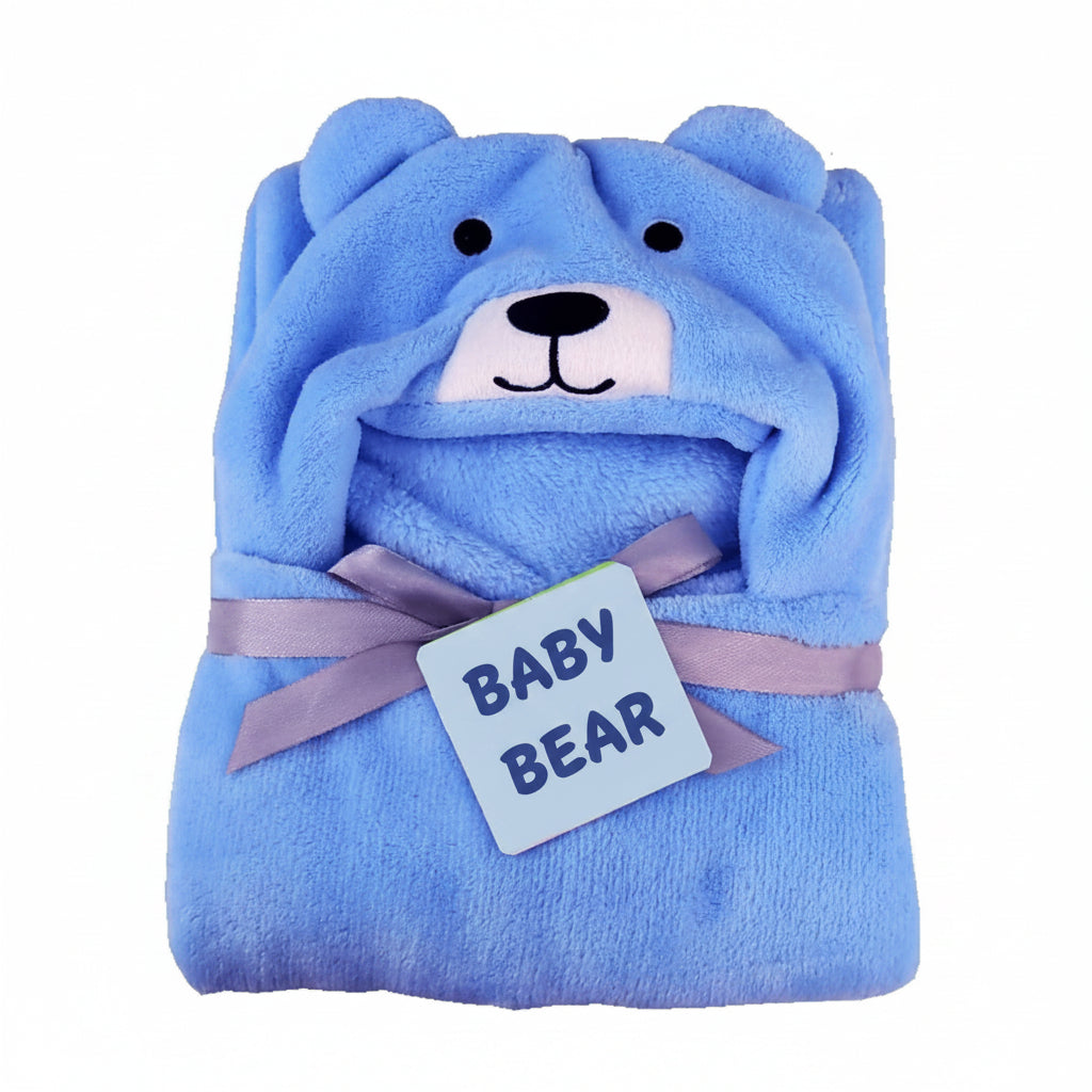 First Kick Baby Hooded Blanket for Newborn (0-12 Months) – Ultra Soft 240 GSM Wrap, Hood Baby Bath Towel & Swaddle, Lightweight Warm Crib & Travel for Infants – 82 × 82 cm Beige