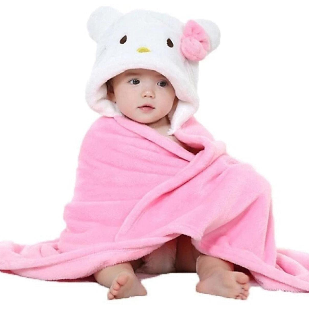 First Kick Baby Blankets New Born Combo Pack Of Hooded Wrapper Durable Fleece Polyester Sleeping Bag Towel For 0-6 Months Baby Boys And Baby Girls Pack Of 2 Grey Star, Grey Mouse, Casual Style