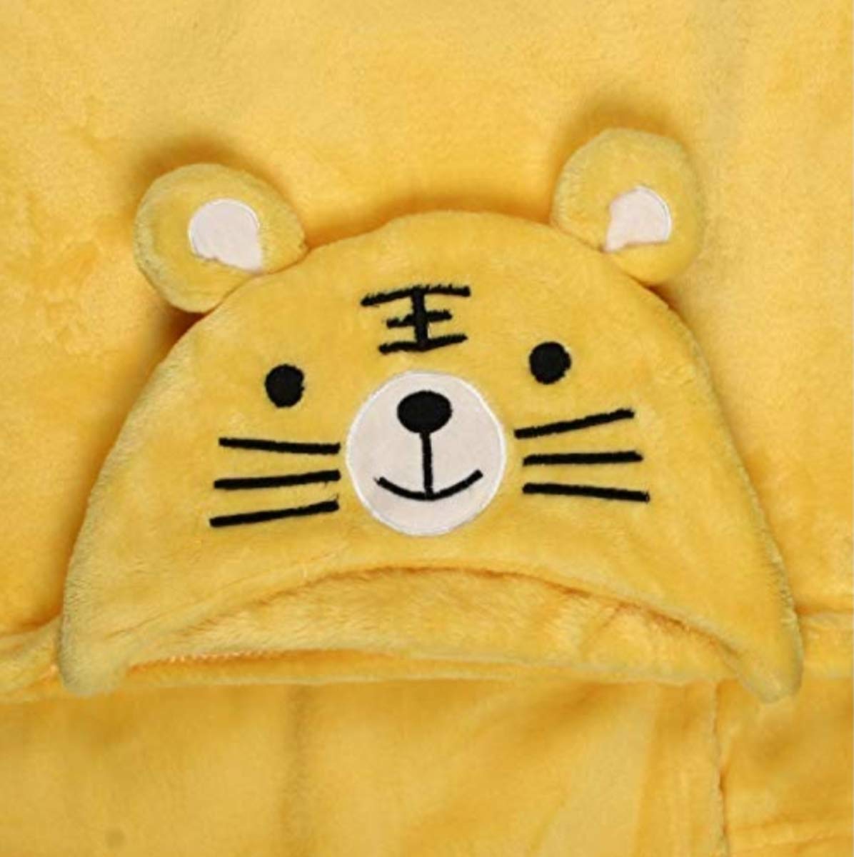 First Kick Baby Blankets New Born Pack of Hooded Wrapper Durable Fleece Polyester Sleeping Bag and Baby Bath Towel for 0-6 Months Baby Boys and Baby Girls Yellow