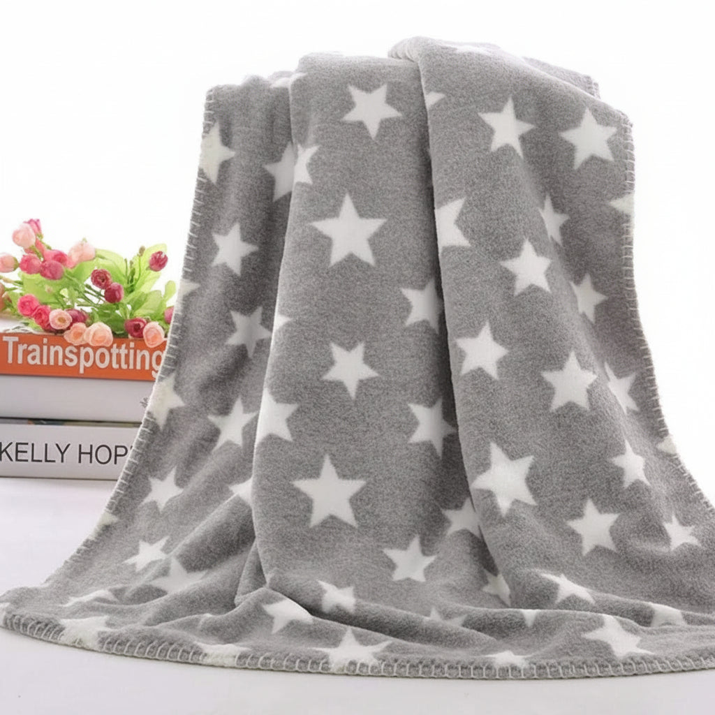 First Kick Baby Blankets New Born Combo Pack Of Hooded Wrapper Durable Fleece Polyester Sleeping Bag Towel For 0-6 Months Baby Boys And Baby Girls Pack Of 2 Grey Star, Grey Mouse, Casual Style