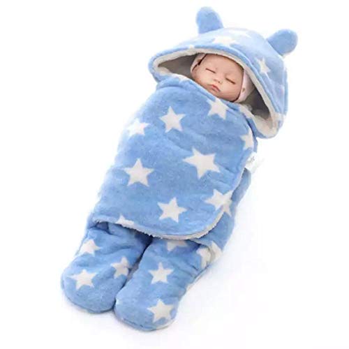 First Kick New Born Sleeping Bag Combo Pack of Super Soft Wearable Baby Wrapper Durable Fleece Polyester Cum Baby Sleeping Bag for Boys, Baby Girls, Babies (76cm x 70cm, 0-6 Months) Pack of 2 Pink