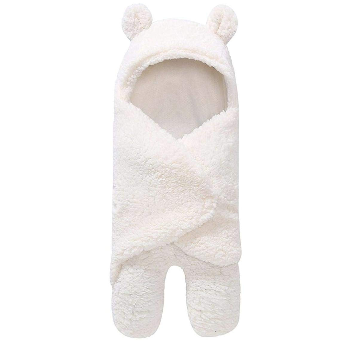 First Kick New Born Sleeping Bag Combo Pack of Super Soft Wearable Baby Wrapper Durable Fleece Polyester Cum Baby Sleeping Bag for Boys, Baby Girls, Babies (76cm x 70cm, 0-6 Months) Pack of 2 Pink