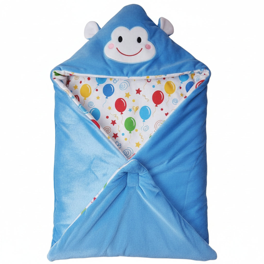 First Kick Baby Blankets New Born Combo Pack of Super Soft Baby Wrapper Sleeping Bag Cum Baby Blanket for Baby Boys, Baby Girls, Babies (66cm x 66cm, 0-6 Months), Pack of 2