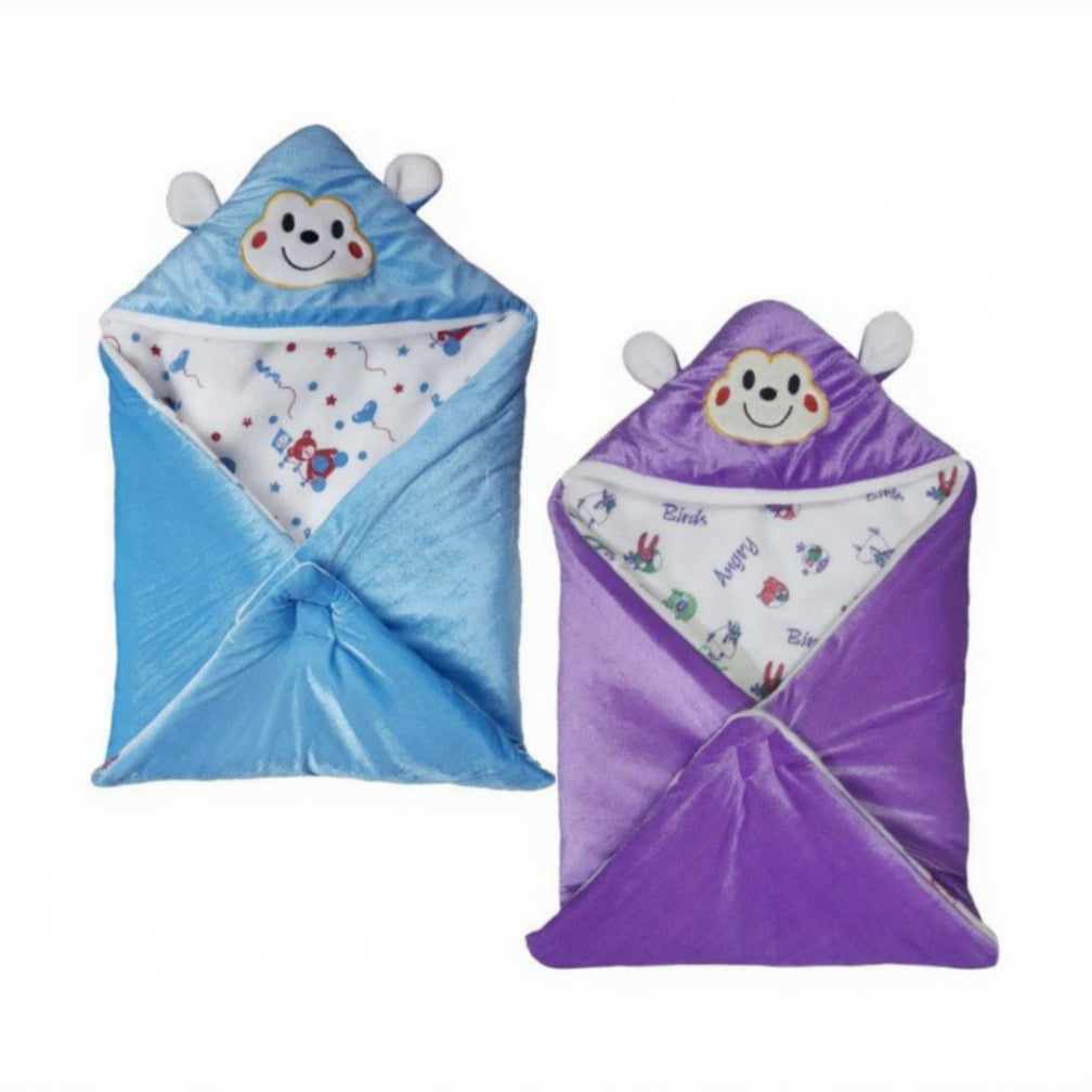 First Kick Baby Blankets New Born Combo Pack of Super Soft Baby Wrapper Sleeping Bag Cum Baby Blanket for Baby Boys, Baby Girls, Babies (66cm x 66cm, 0-6 Months), Pack of 2
