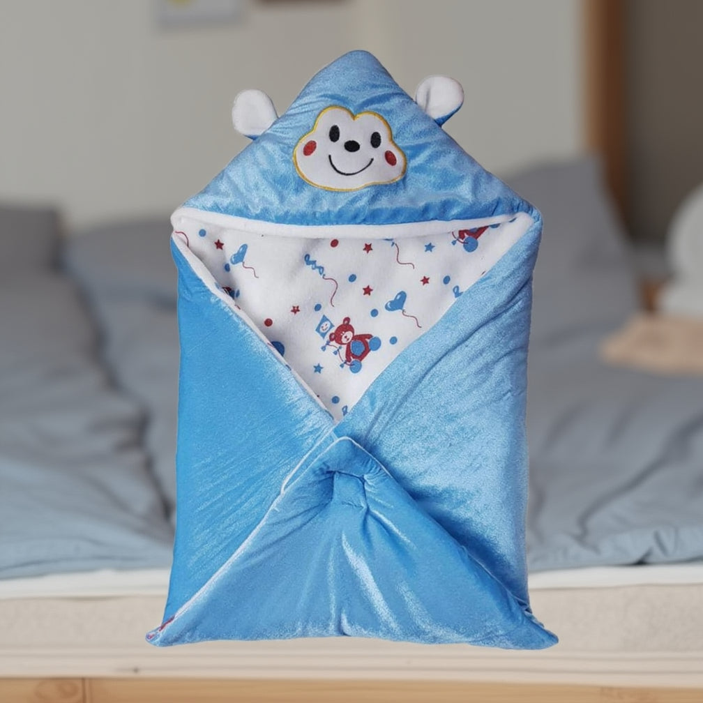 First Kick Baby Blankets New Born Combo Pack of Super Soft Baby Wrapper Sleeping Bag Cum Baby Blanket for Baby Boys, Baby Girls, Babies (66cm x 66cm, 0-6 Months), Pack of 2