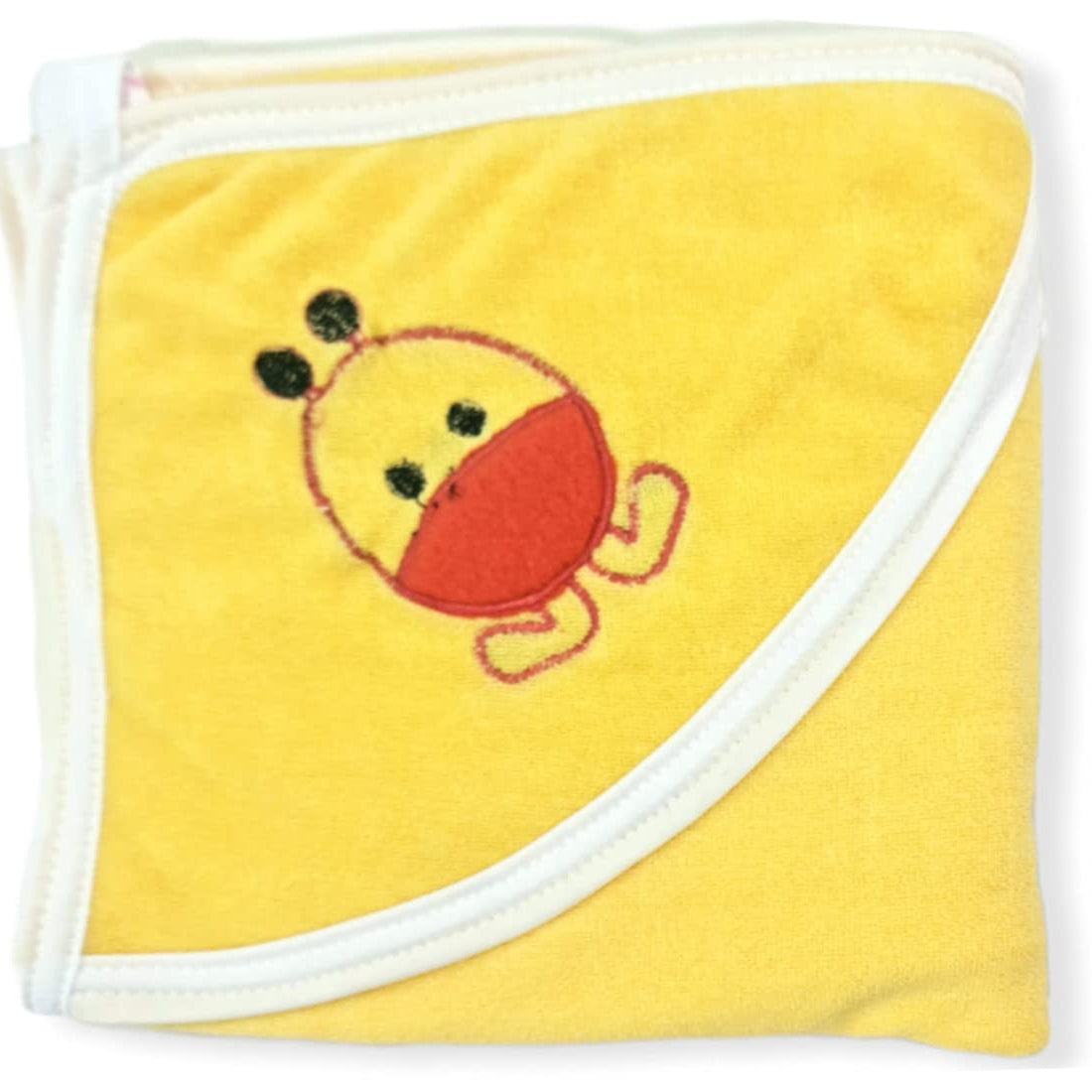 First Kick Baby Cotton Bath Towels New Born Combo Pack Of Hooded Soft Wrapping Towel Pack Of 2(70 Cm X 66 Cm) Set Of 2, Pink