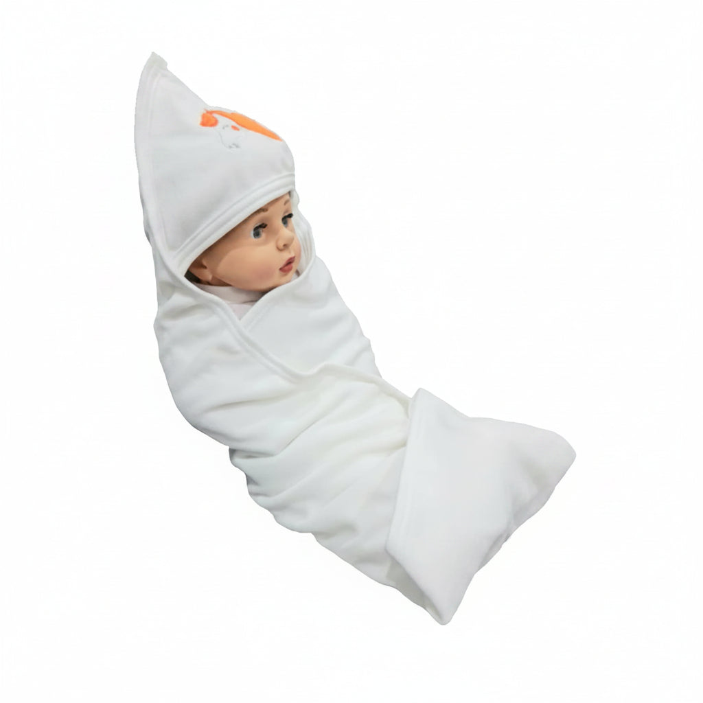 First Kick Baby Cotton Bath Towels New Born Combo Pack Of Hooded Soft Wrapping Towel Pack Of 2(70 Cm X 66 Cm) Set Of 2, Pink