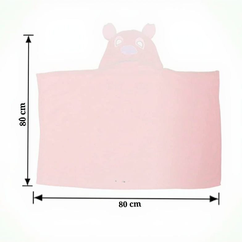 First Kick Baby Hooded Quick Absorb Bath Towels Pack of 2 (0–6 Months, 83 × 80 cm)