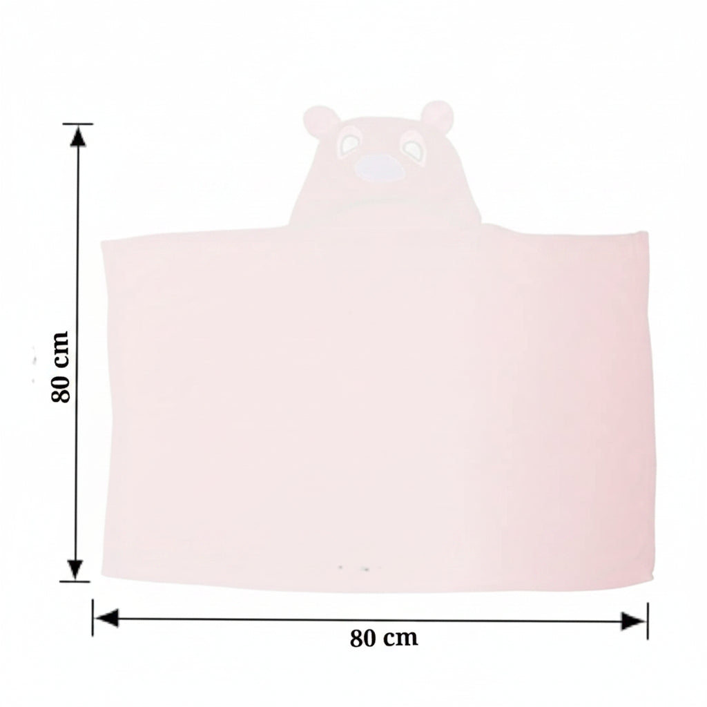 First Kick Baby Hooded Quick Absorb Bath Towels Pack of 2 (0–6 Months, 83 × 80 cm)