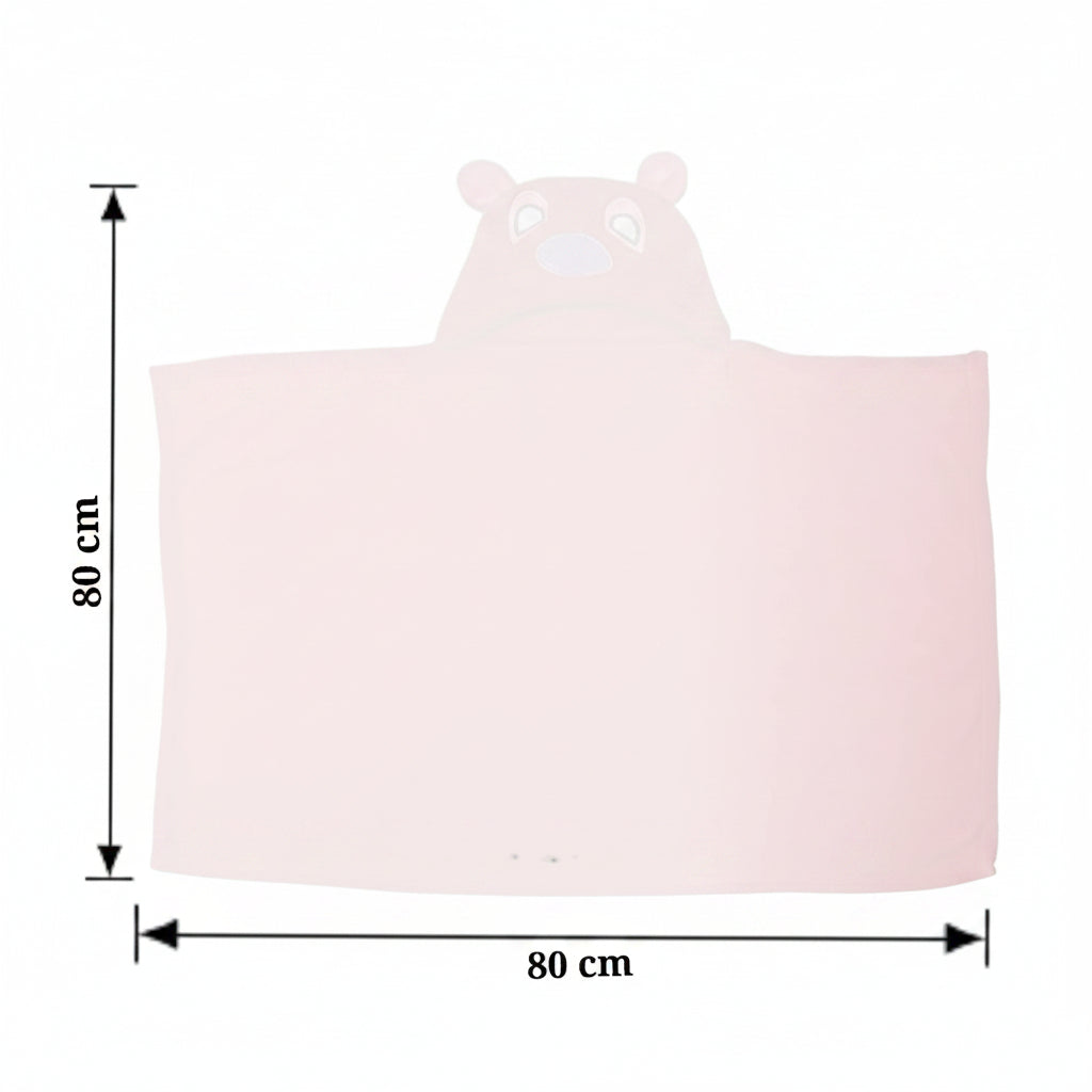 First Kick Baby Hooded Quick Absorb Bath Towels Pack of 2 (0–6 Months, 83 × 80 cm)