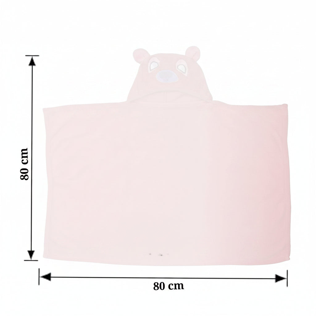 First Kick Baby Hooded Quick Absorb Bath Towels Pack of 2 (0–6 Months, 83 × 80 cm)