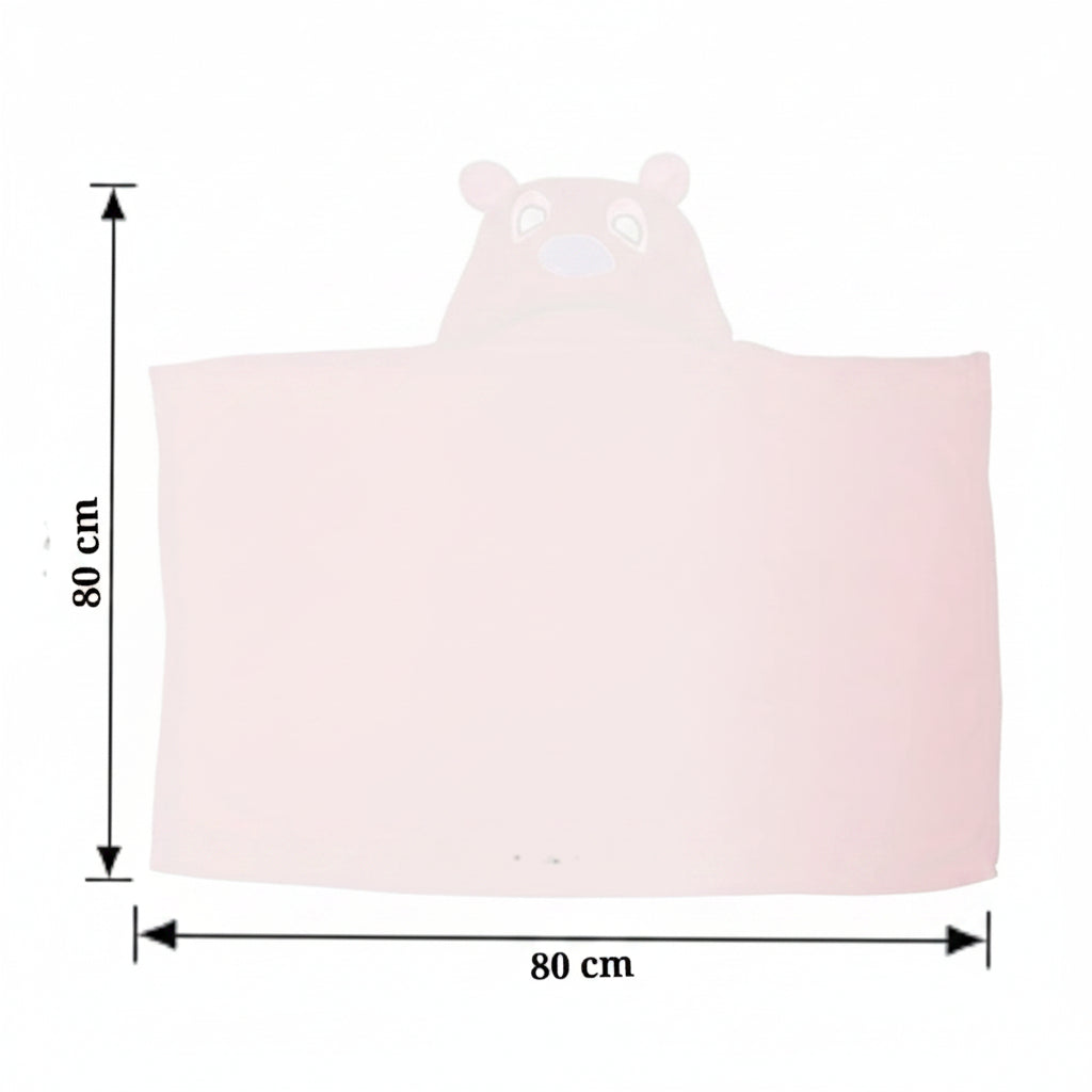 First Kick Baby Hooded Quick Absorb Bath Towels Pack of 2 (0–6 Months, 83 × 80 cm)