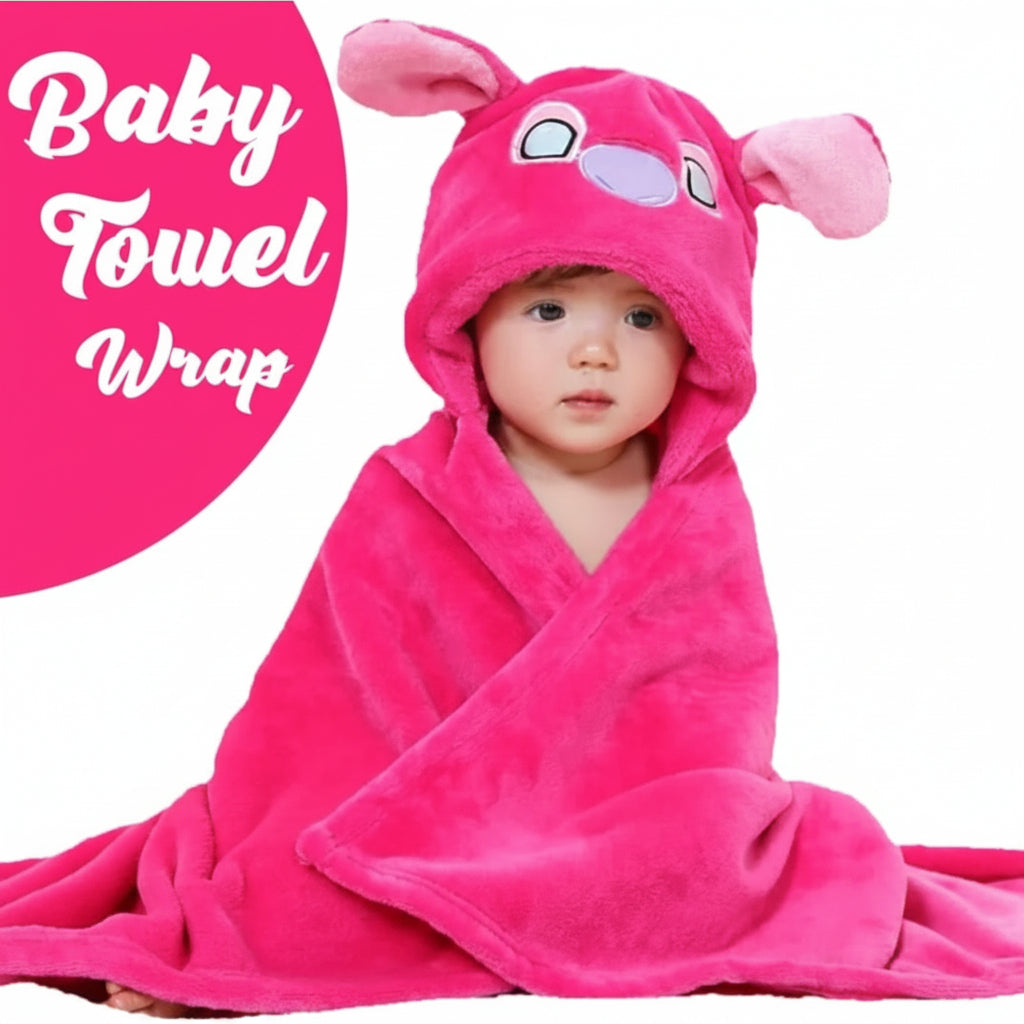 First Kick Baby Hooded Quick Absorb Bath Towels Pack of 2 (0–6 Months, 83 × 80 cm)