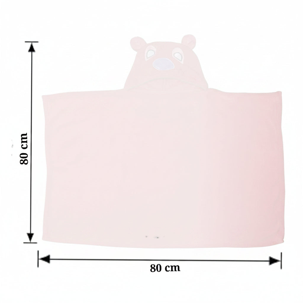 First Kick Baby Hooded Quick Absorb Bath Towels Pack of 2 (0–6 Months, 83 × 80 cm)