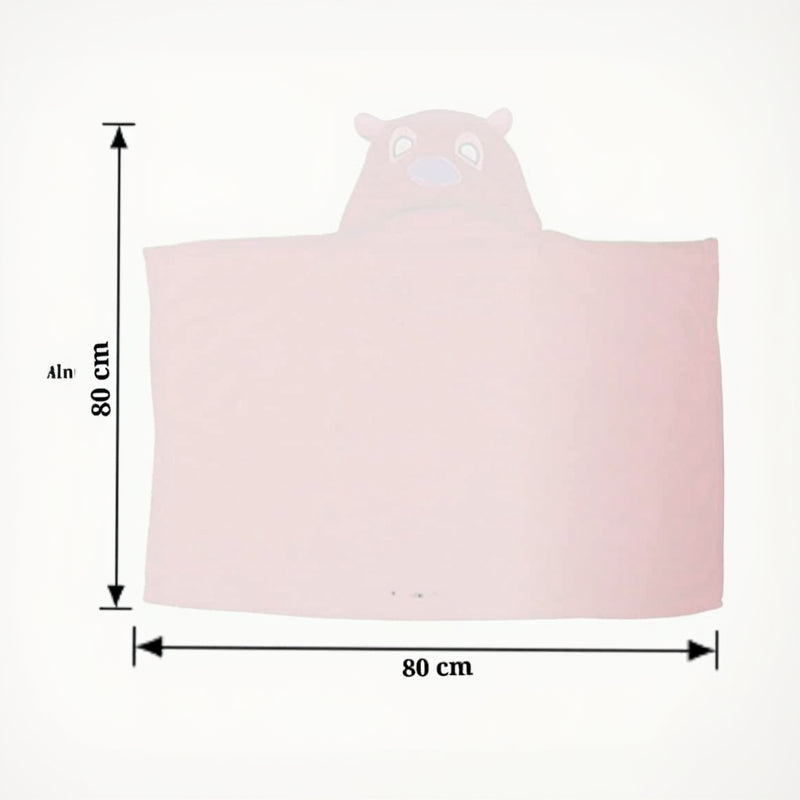 First Kick Baby Hooded Quick Absorb Bath Towels Pack of 2 (0–6 Months, 83 × 80 cm)