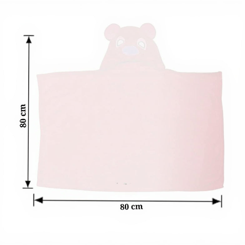First Kick Baby Hooded Quick Absorb Bath Towels Pack of 2 (0–6 Months, 83 × 80 cm)