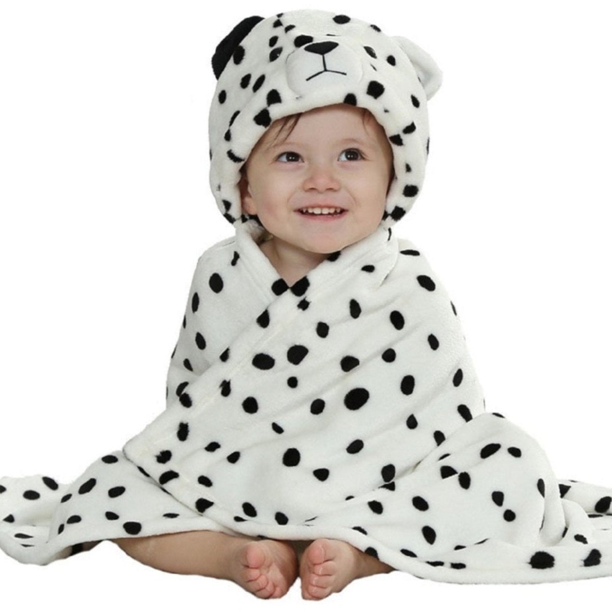 First Kick Baby Hooded Quick Absorb Bath Towels Pack of 2 (0–6 Months, 83 × 80 cm)